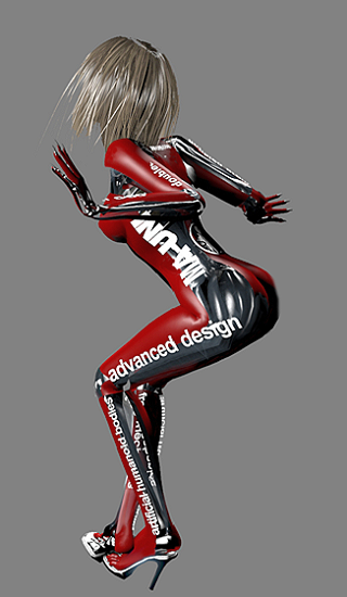 MA-UNI conceptual artificial humanoid body rear view